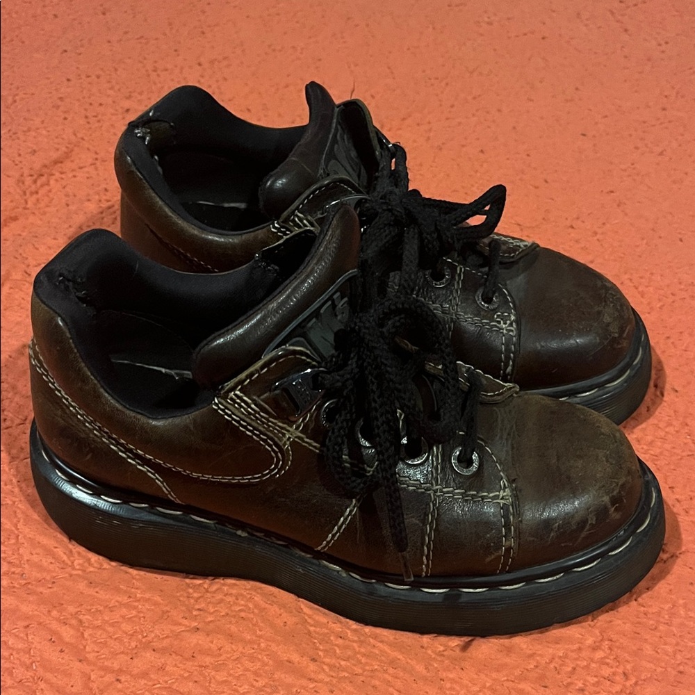 Dr. Martens Dark Brown Leather Shoes